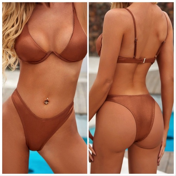 NEW‼️BROWN COPPER PADDED- bikini - Picture 2 of 4